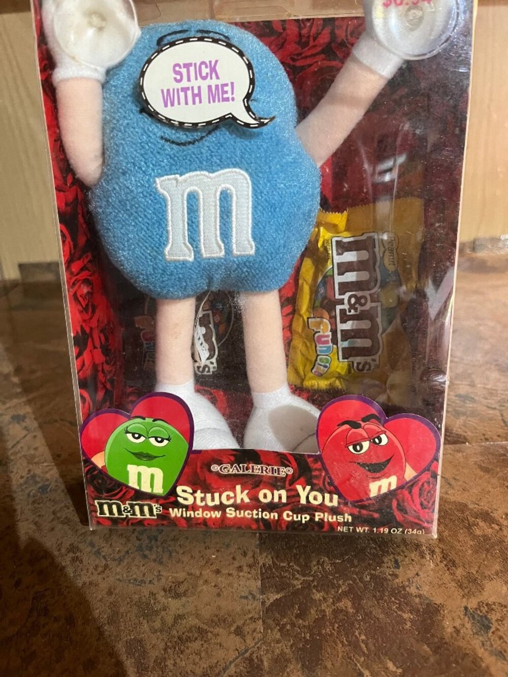Galerie Stuck on You Window Suction Cup Plush Blue M&M's